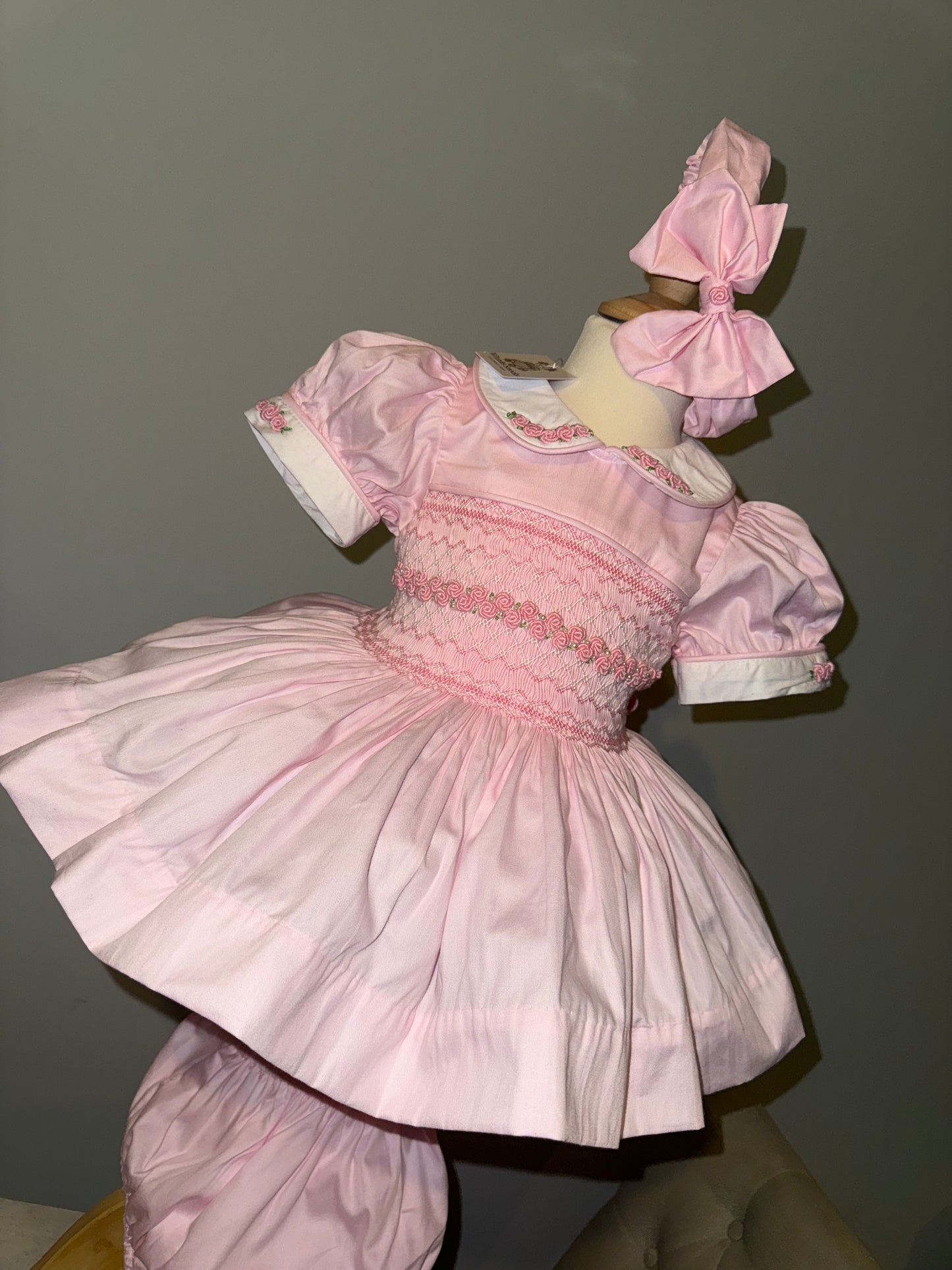 Pink smock dress
