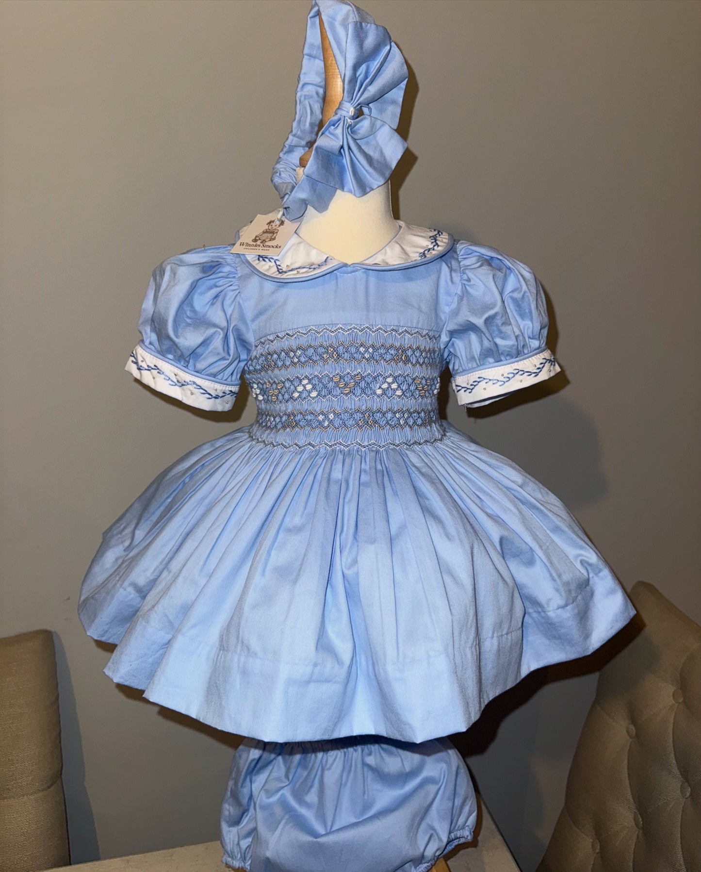 Blue smock dress