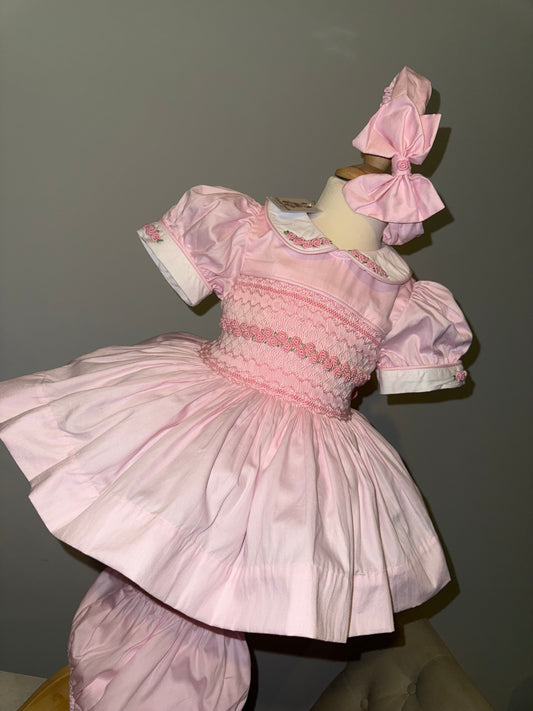 Pink smock dress