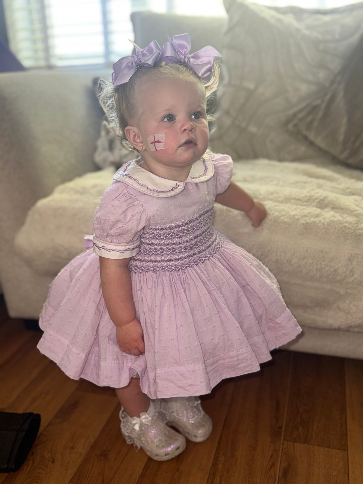 Purple smock dress